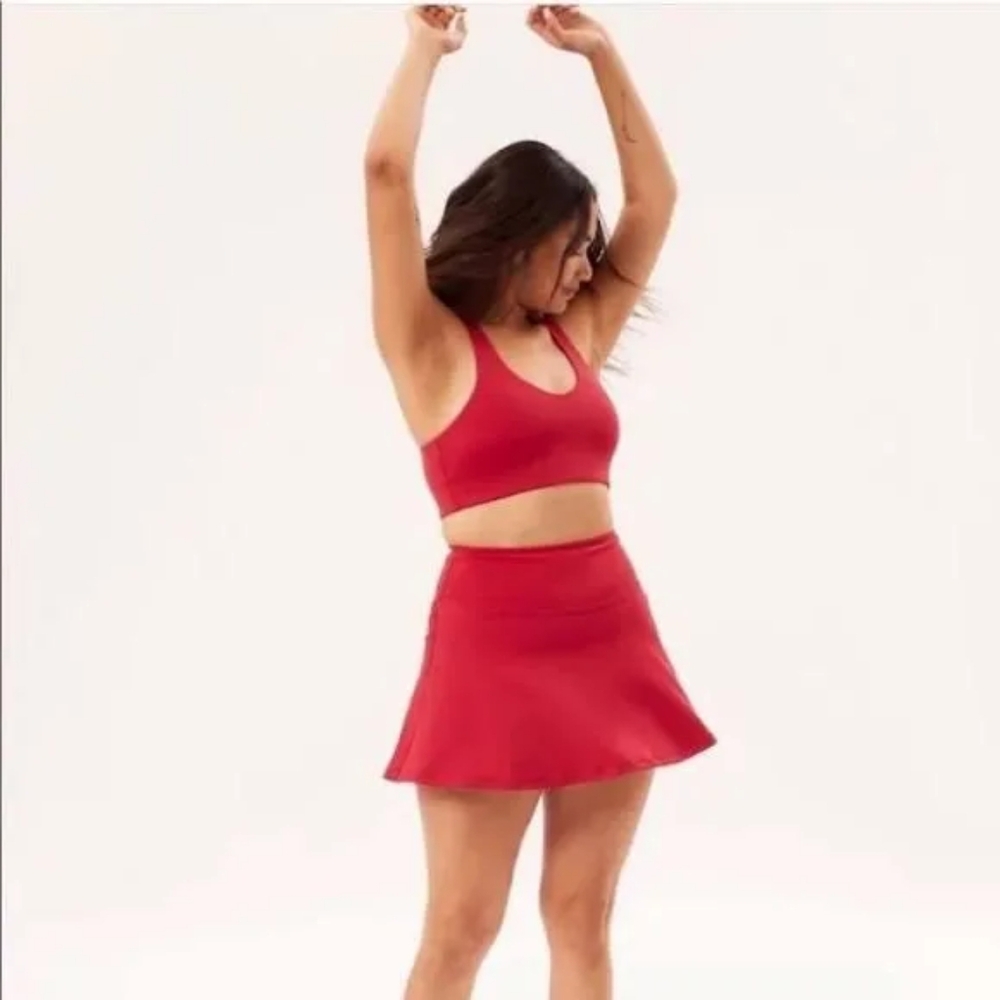 Girlfriend Collective Ultralight Float Skort in Flame